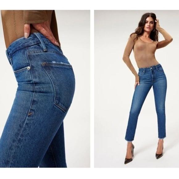 Good American Good Classic Jean in Blue844 Size 4 - Picture 3 of 7